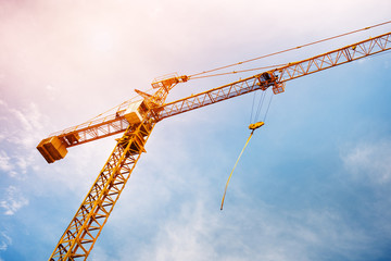 Construction site with crane