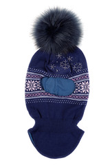 blue children's hat. Isolate