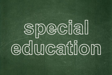 Fototapeta premium Education concept: text Special Education on Green chalkboard background