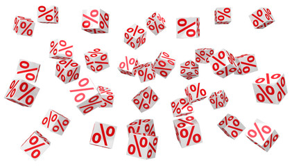 Isolated sales digital icons 3D rendering