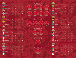 Match schedule, vector illustration