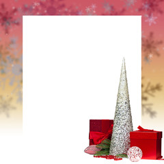 Christmas Card Background with Christmas Theme Background with space for text. Selective focus.