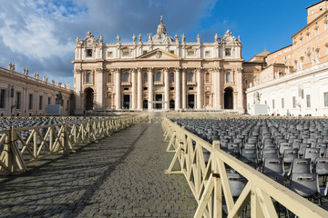 Fototapeta premium Detail of the Palace of the Vatican, 