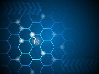 Digital unlock key technology. business concept ,abstract background