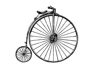 Fototapeta na wymiar illustration of retro bicycle