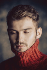 face of handsome man