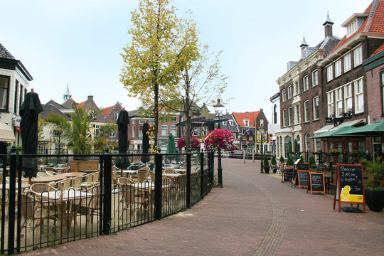 The canal Zuidvliet in the centre of Maassluis