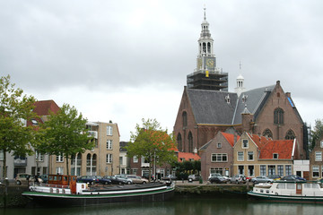 The harbor of the city of Maassluis