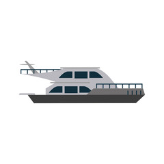 Fototapeta premium Luxury yacht isolated icon vector illustration graphic design