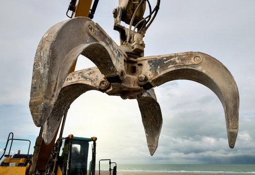 grue &agrave; grappin en action
