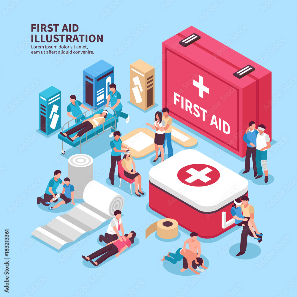 Canvas Prints first aid box background