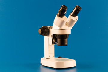 Scientific microscope in science laboratory