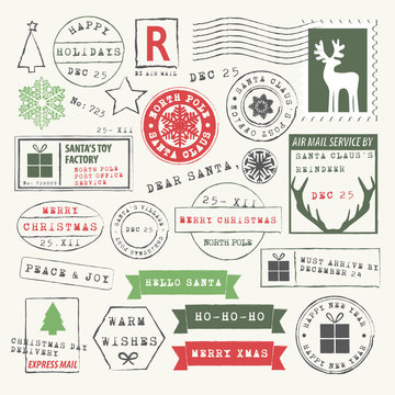 Christmas rubber stamp collection
