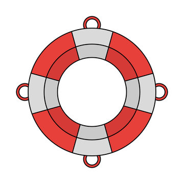 Lifesaver boat symbol icon vector illustration graphic design