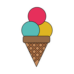 Ice cream cone icon vector illustration graphic design
