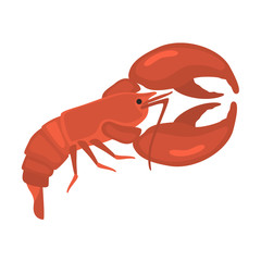 seafood flat icon set