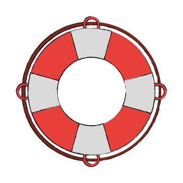 Lifesaver boat symbol icon vector illustration graphic design