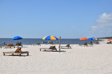 colorful umbrellas at beach