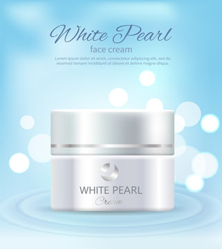 White Pearl Face Cream, Container of Cosmetics