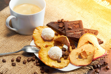 coffee chocolate and breakfast
