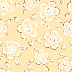 Flowers background. Seamless vector floral pattern.