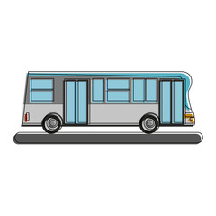 Public bus vehicle icon vector illustration graphic design