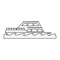 Luxury yacht isolated icon vector illustration graphic design