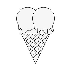 Ice cream cone icon vector illustration graphic design