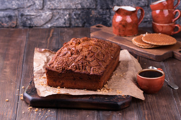 Traditional dutch cake with waffels.