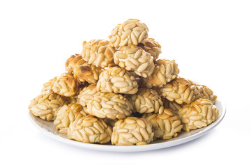 Mazapanes empinados artesanales para los postres de las comidas de Navidad