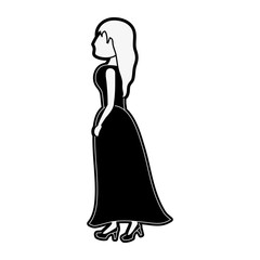 Bride with beautiful dress icon vector illustration graphic design