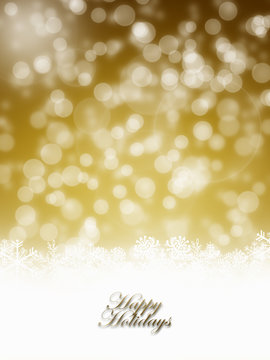      Abstract Golden Christmas Background 