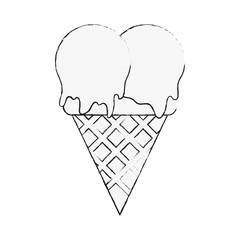Ice cream cone icon vector illustration graphic design