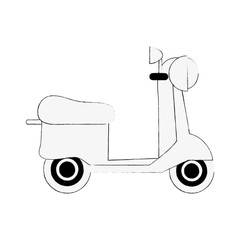 Vintage scooter motorcycle icon vector illustration graphic design