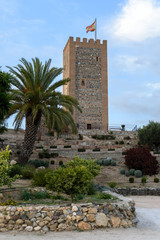 Obraz premium The tower of Fortaleza Castle in Velez Malaga.