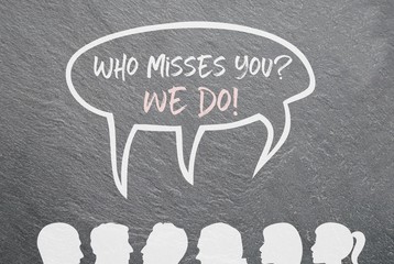 Who misses you? We do! - obrazy, fototapety, plakaty