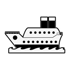 Luxury cruise ship icon vector illustration graphic design
