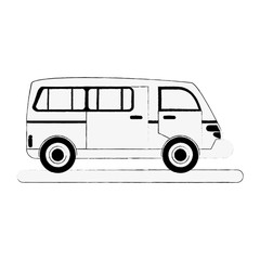 Van vehicle isolated icon vector illustration graphic design