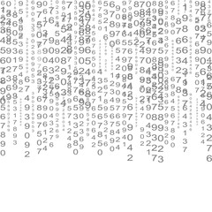 Vector streaming binary code background. Data and technology, decryption and encryption, computer background numbers 1,0.