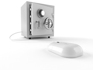 Computer mouse with safe