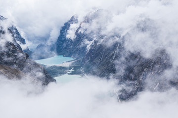 Panorama de montagne Trek de Santa Cruz au Pérou