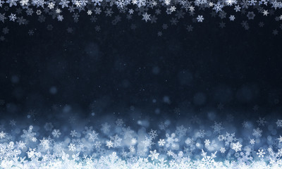 Merry Christmas -  snowflakes background ( xmas , holiday , new year )