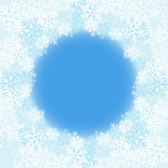 Christmas banner snowflake frame