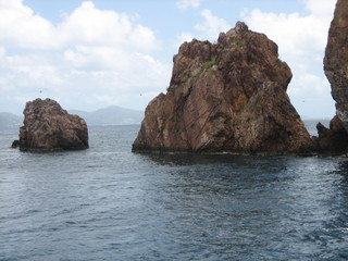 Fototapeta na wymiar Rock in the British Virgin Islands