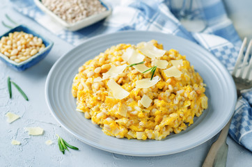 Roasted pumpkin and Pearl Barley Risotto