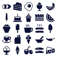 Set of 25 tasty filled icons