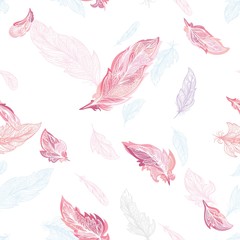 Elegant feather Vector Pattern