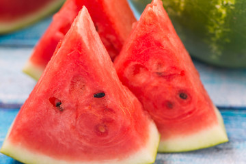 Sliced ripe red watermelon