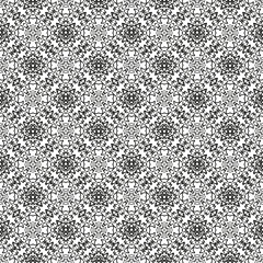 Black and White Seamless Ethnic Pattern
