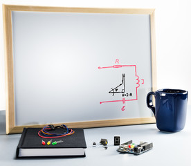Whiteboard for school education of digital circuit design - 183233559